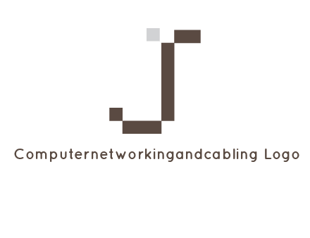 pixelated letter j logo