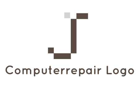 pixelated letter j logo