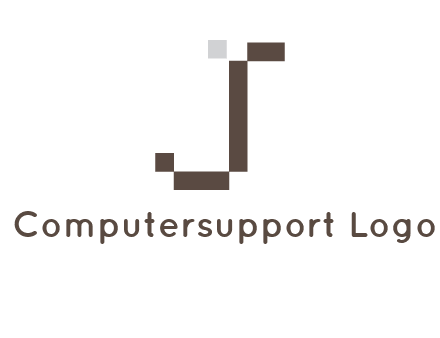 pixelated letter j logo
