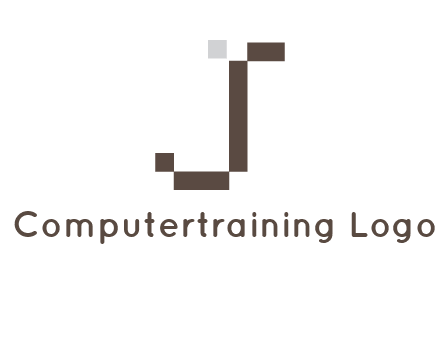 pixelated letter j logo