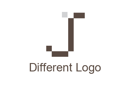 pixelated letter j logo