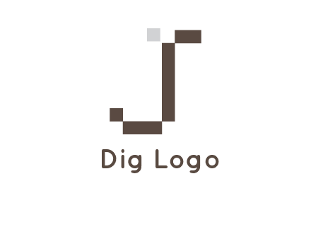 pixelated letter j logo