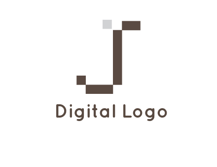 pixelated letter j logo