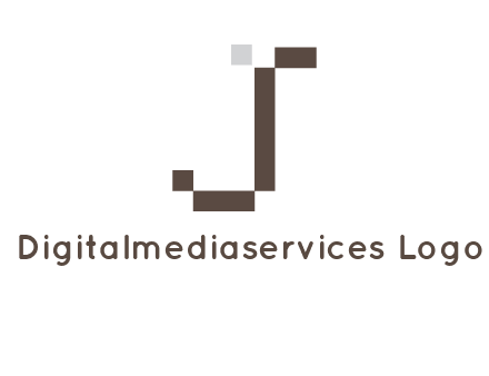 pixelated letter j logo