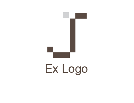 pixelated letter j logo