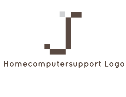 pixelated letter j logo