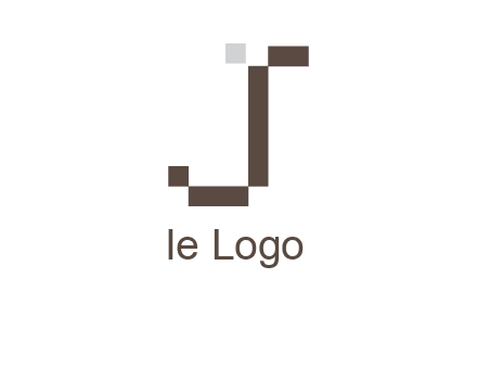 pixelated letter j logo