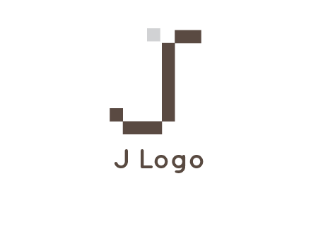 pixelated letter j logo