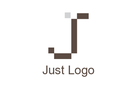 pixelated letter j logo