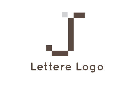 pixelated letter j logo