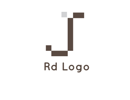pixelated letter j logo