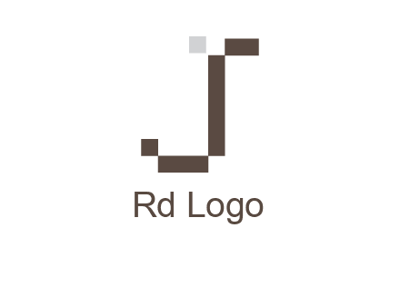 pixelated letter j logo