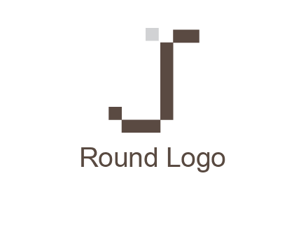 pixelated letter j logo