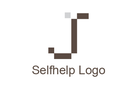 pixelated letter j logo