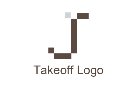 pixelated letter j logo