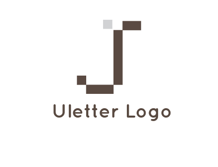 pixelated letter j logo