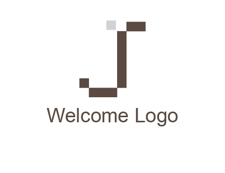 pixelated letter j logo