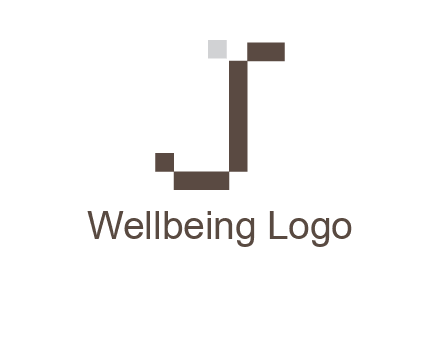 pixelated letter j logo