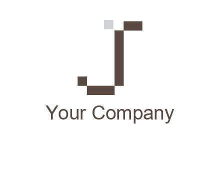 pixelated letter j logo