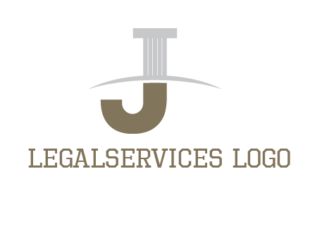 letter j pillar logo