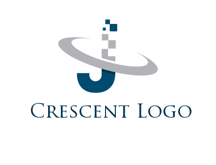 letter j pixels logo