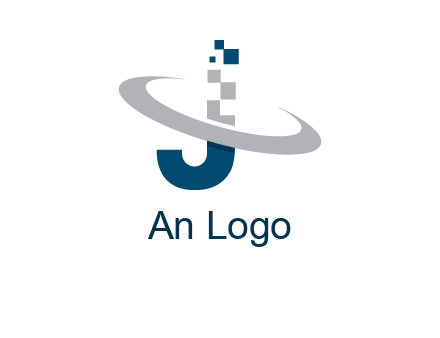 letter j pixels logo