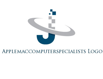 letter j pixels logo