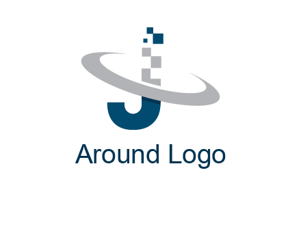 letter j pixels logo