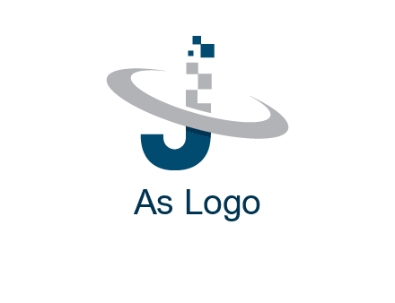letter j pixels logo
