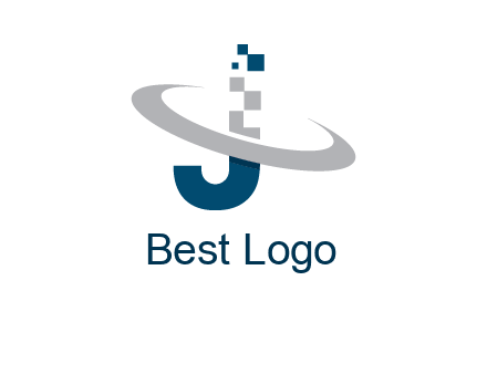 letter j pixels logo