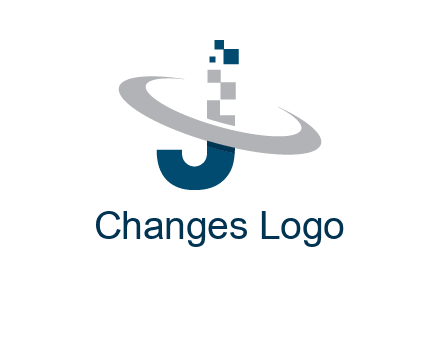 letter j pixels logo