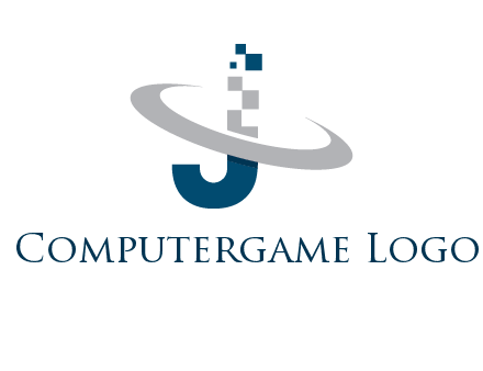 letter j pixels logo