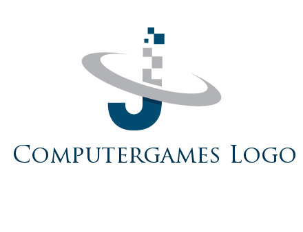 letter j pixels logo