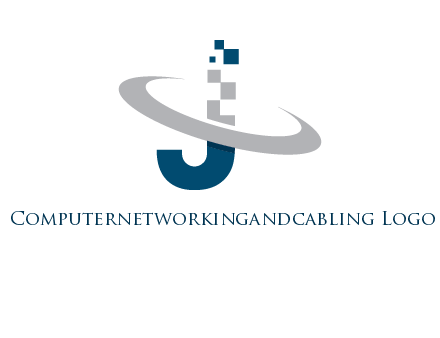 letter j pixels logo
