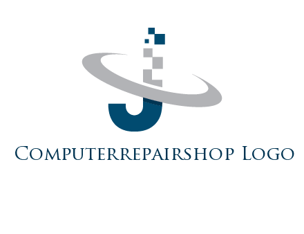 letter j pixels logo