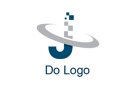 letter j pixels logo