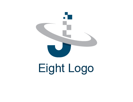 letter j pixels logo