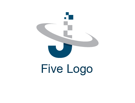letter j pixels logo