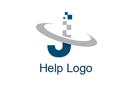 letter j pixels logo