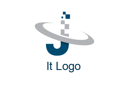 letter j pixels logo