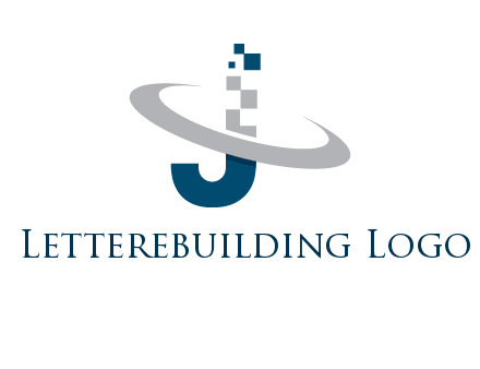 letter j pixels logo