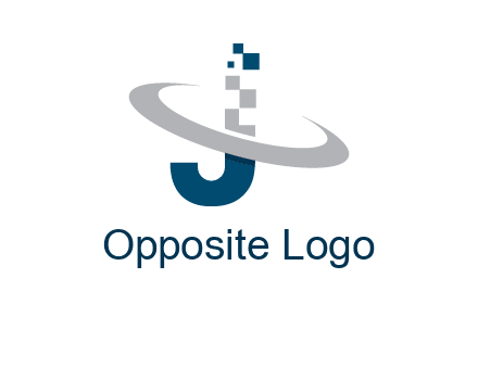 letter j pixels logo
