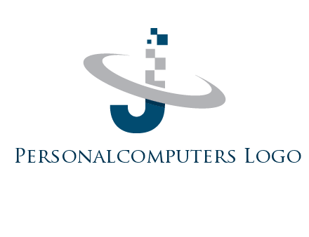 letter j pixels logo