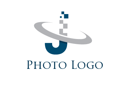 letter j pixels logo