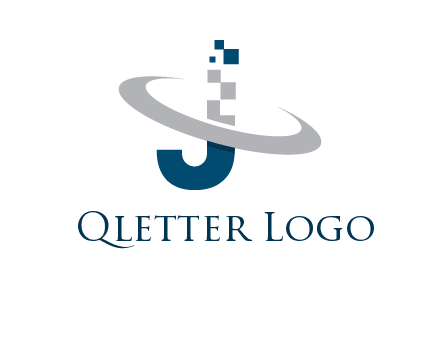 letter j pixels logo