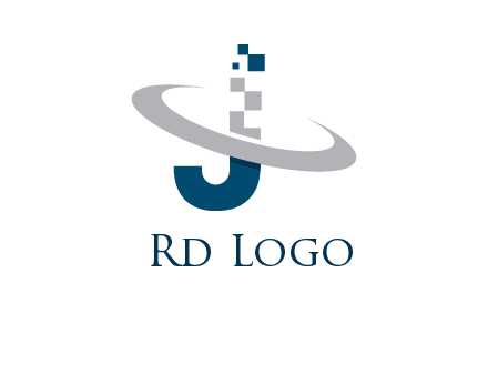 letter j pixels logo