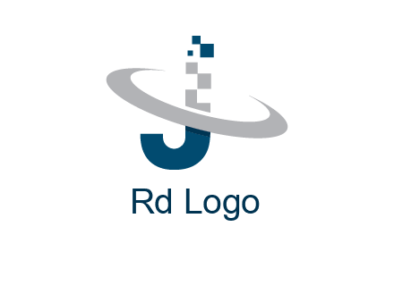 letter j pixels logo