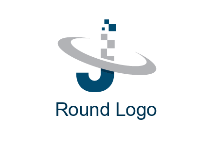 letter j pixels logo