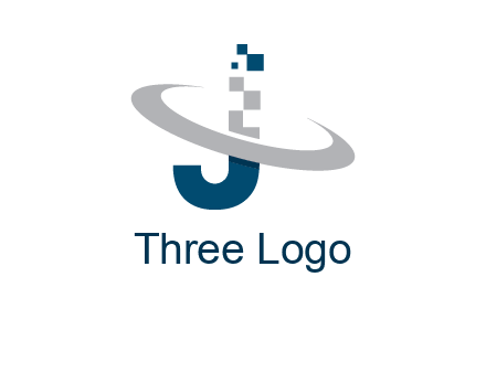 letter j pixels logo