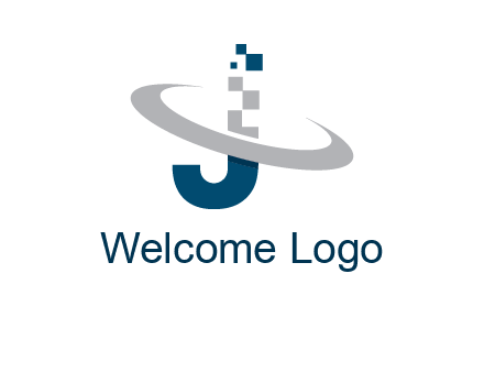 letter j pixels logo